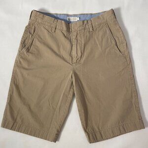 J Crew Men’s Size 29 Chino Shorts Khaki Cotton Flat Front Casual